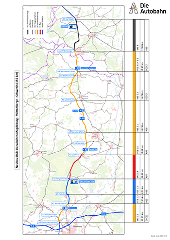 karte nordverlaengerung autobahn vierzehn 104